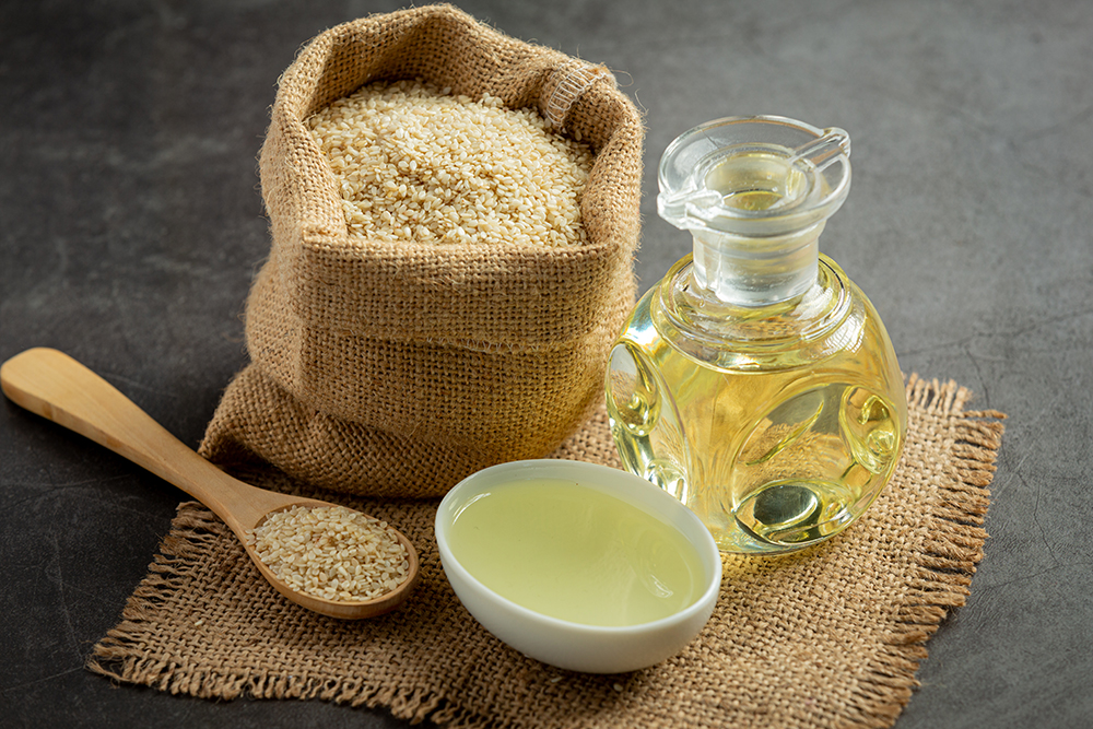 Sezamová semínka a olej